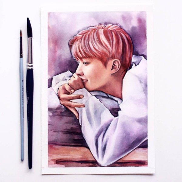 БТС Намджун акварелью