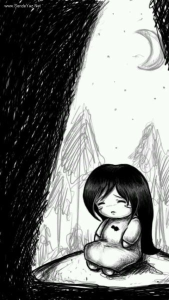 Рисунки для срисовки грустные