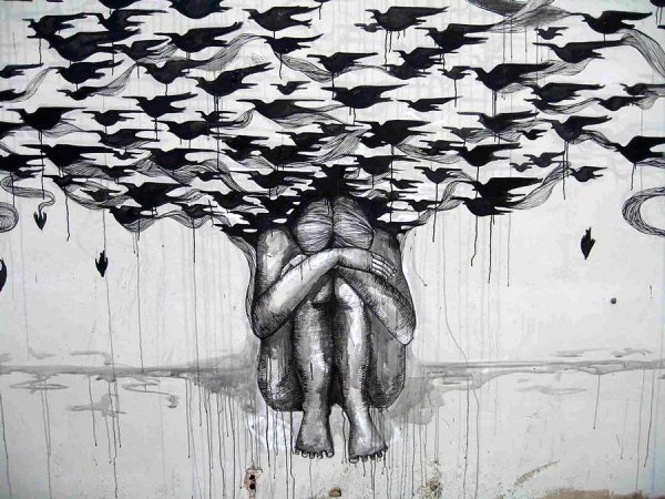 Одиночество рисунок