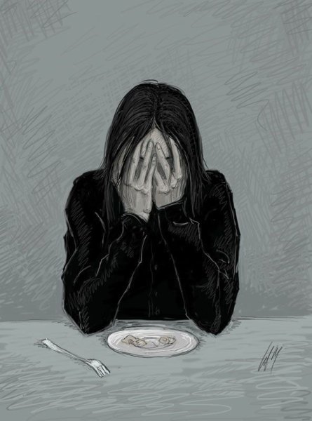 Депрессивные арты девушек