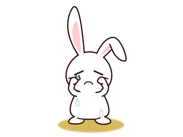 Зайчик плачет рисунок