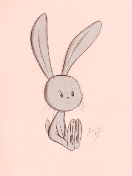 Зайчик карандашом