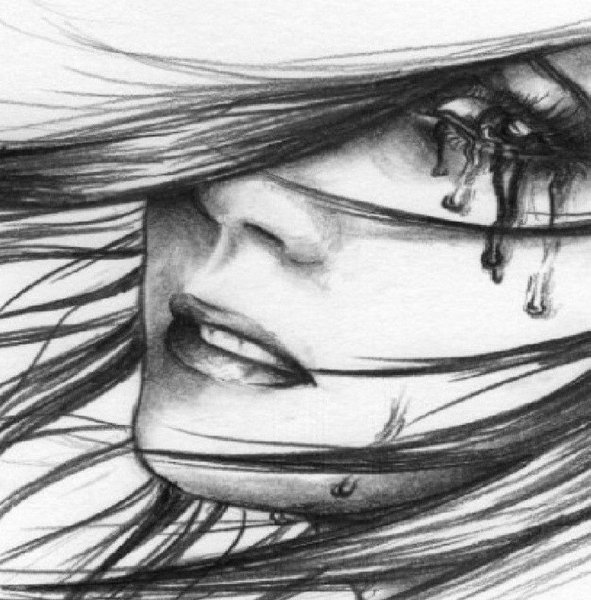 Тату слеза эскиз