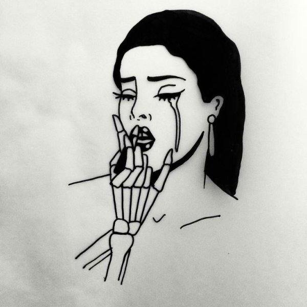 Рисунки для скетчбука девушка с сигаретой