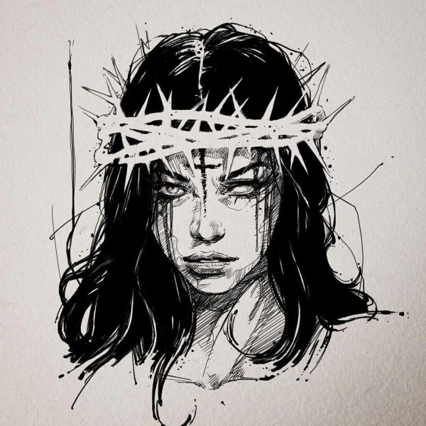 Эскиз арт лицо