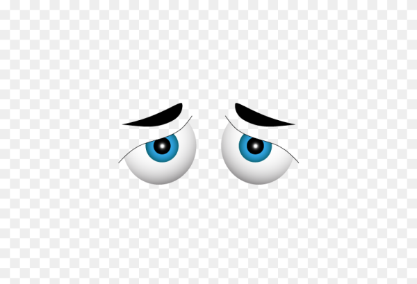 Грустные глаза без фона