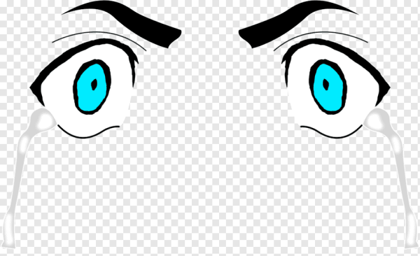 Плачущие глаза без фона