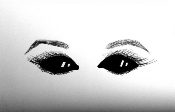 Страшные глаза карандашом