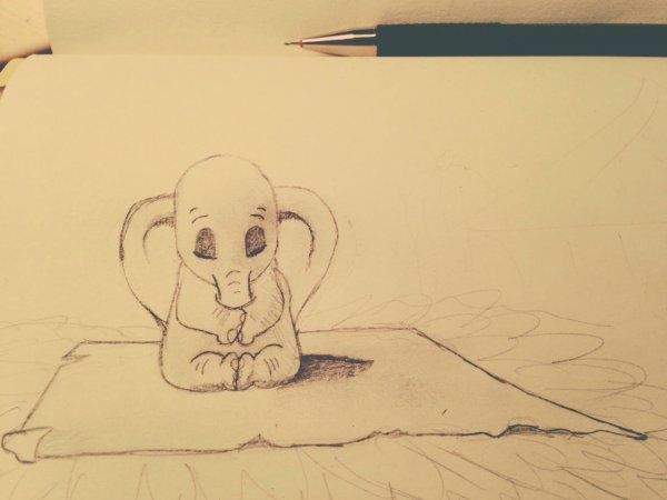 Нарисовать милые рисунки карандашом