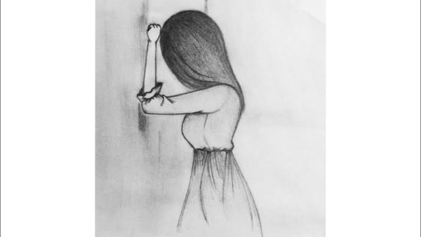 Одиночество арт карандашом