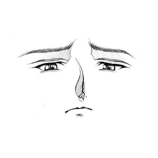 Нарисовать грустное лицо