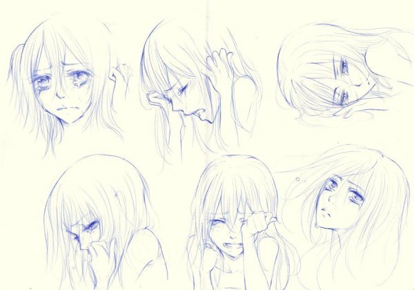 Плачущее лицо реферанс аниме