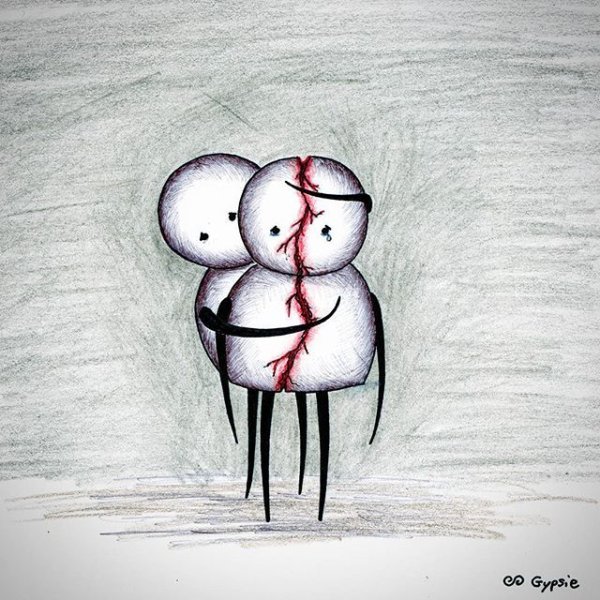 Человечек с разбитым сердцем