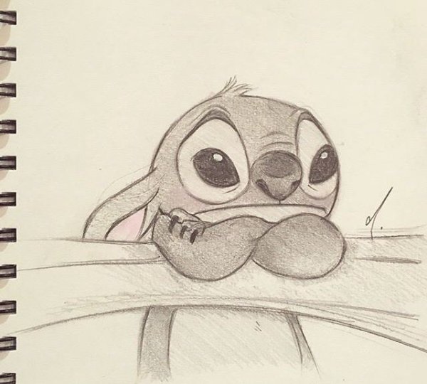 Стич карандашом для срисовки легко