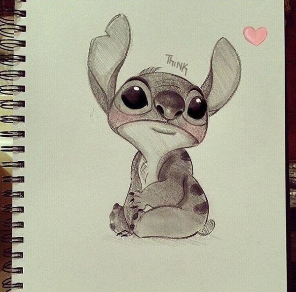 Рисунки Стича для скетчбука
