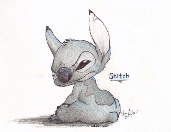 Тату Стича эскиз
