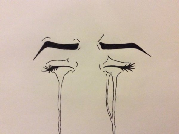 Грустные рисунки легкие