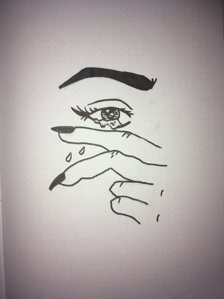 Рисунки для срисовки ручкой грустные