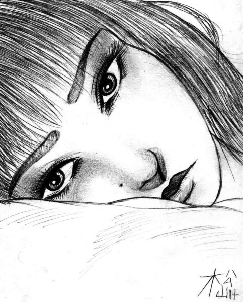 Рисунок плачущей девушки карандашом