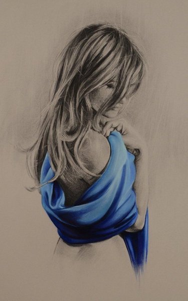 Красивые рисунки девушек со спины