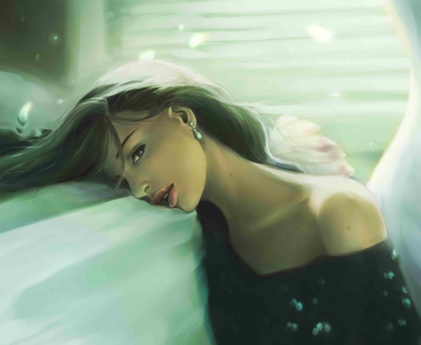 Грустная девушка фэнтези