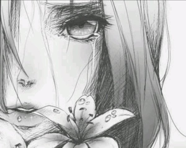 Плачущая девочка рисунок