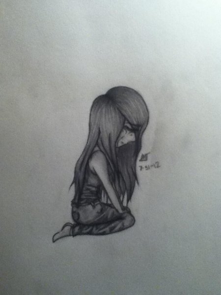 Красивые рисунки карандашом грустные