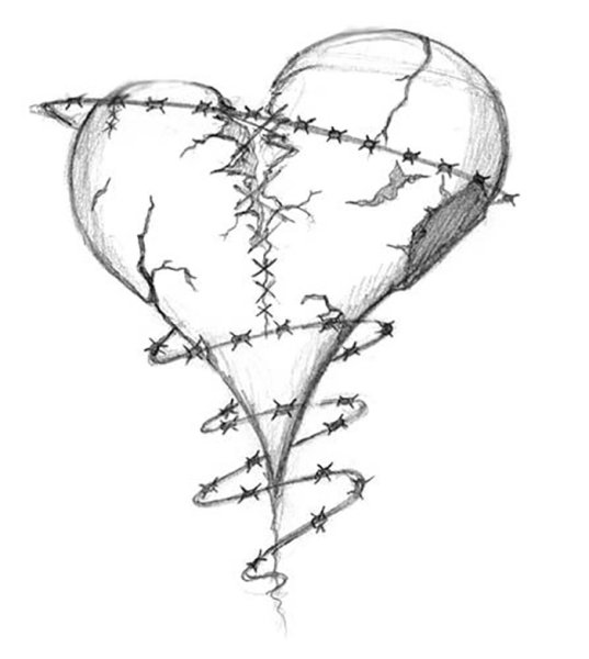 Сердце карандашом