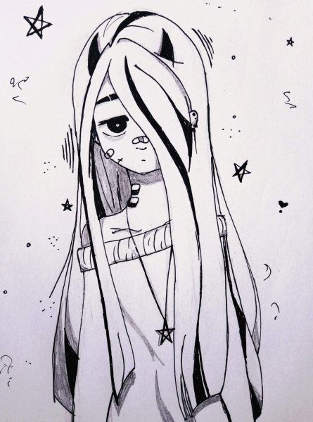 Срисовки карандашом для скетчбука аниме