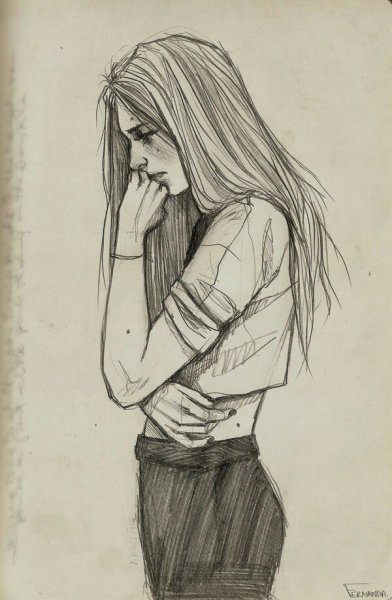 Грустные рисунки Каран