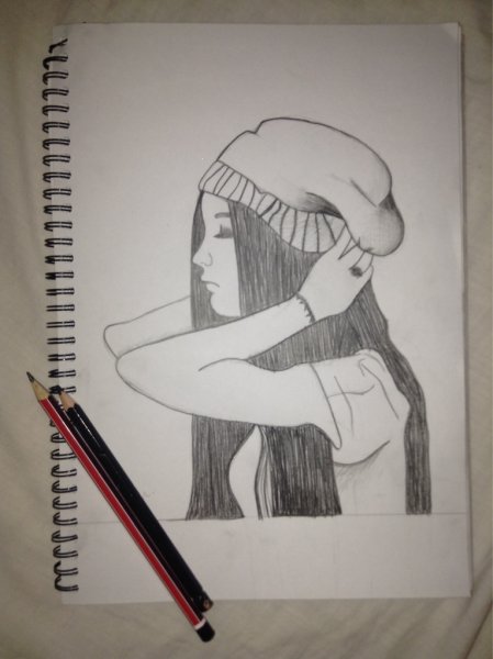 Рисунки простым карандашом девушки грустные