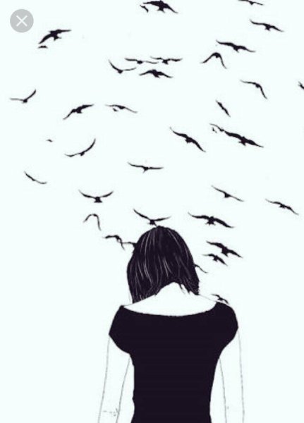 Чёрно-белые рисунки грустные