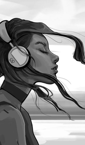 Девушка в наушниках