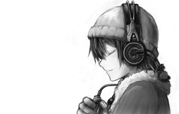 Аниме персонажи с наушниками