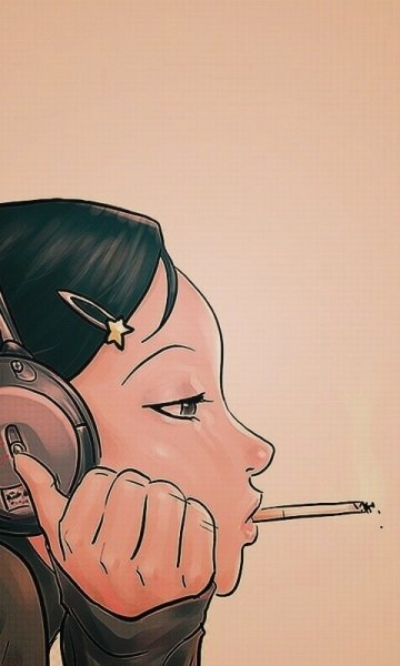 Рисовать девушку в наушниках