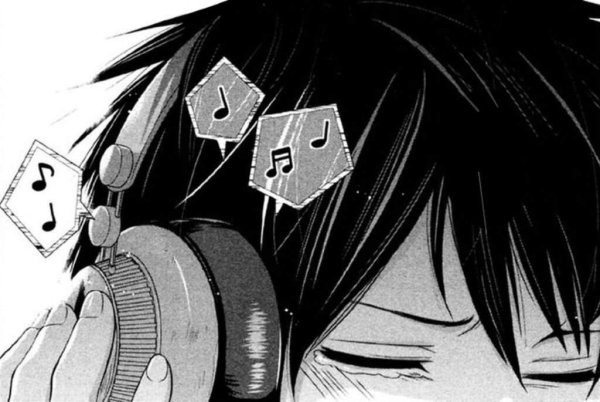 Аниме наушники грусть