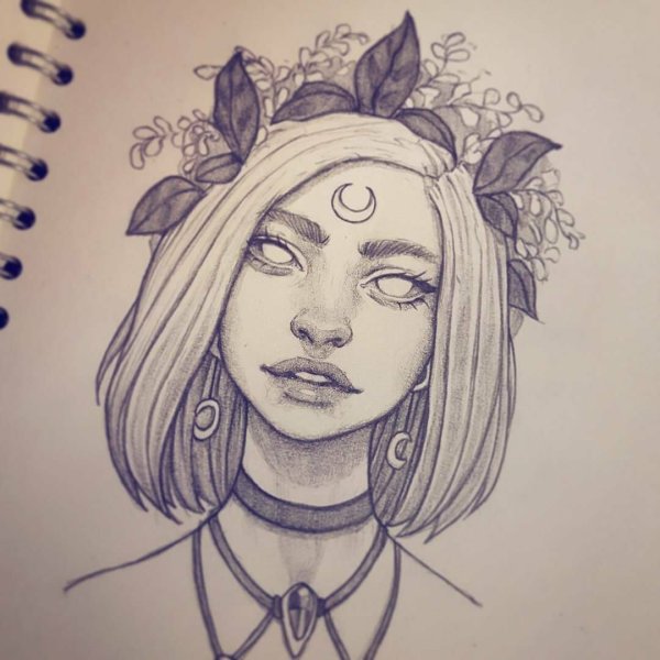 Рисунки для срисовки девушки