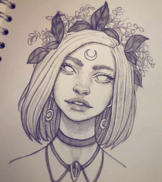 Рисунки для срисовки девушки