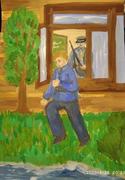 Лев Кассиль у классной доски