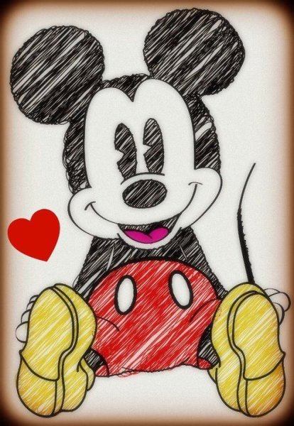 Микки Маус скетч