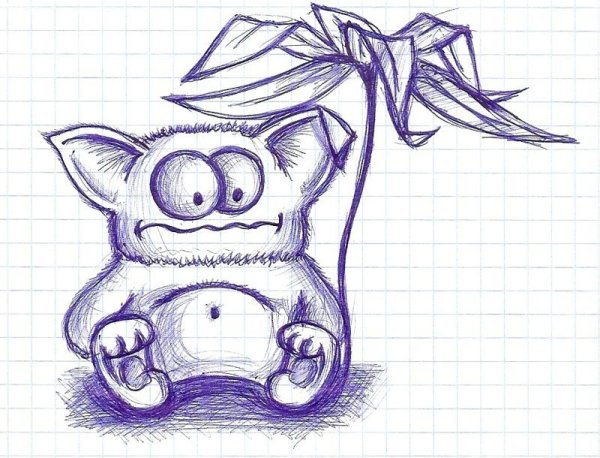 Рисунки ручкой легкие