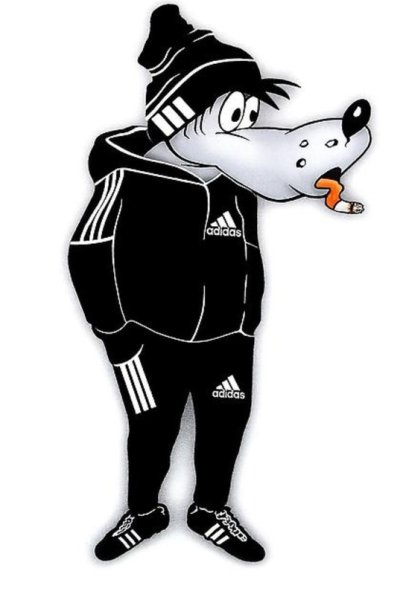 Волк из ну погоди в спортивном костюме