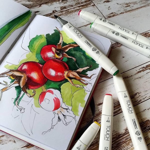 Скетчи маркерами