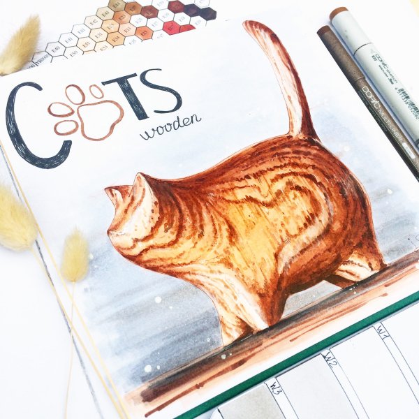 Пошаговое рисование маркерами для скетчинга