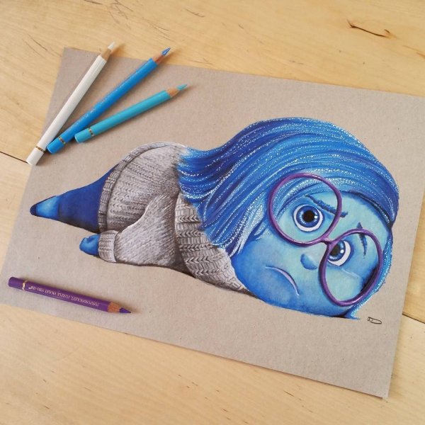 Мини картины цветными карандашами