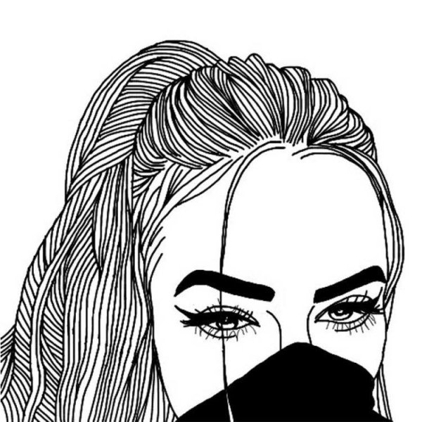 Рисунки чёрно-белые для срисовк и