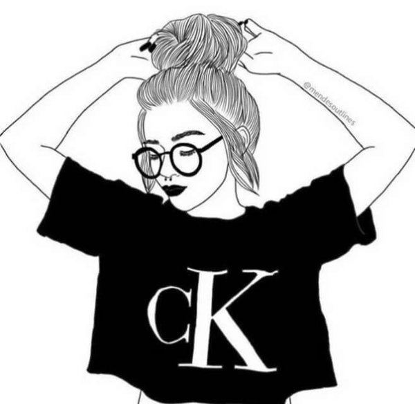 Рисунки девушек в стиле тумблер