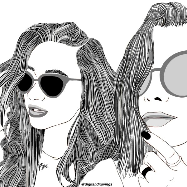 Рисунки для срисовки подруги