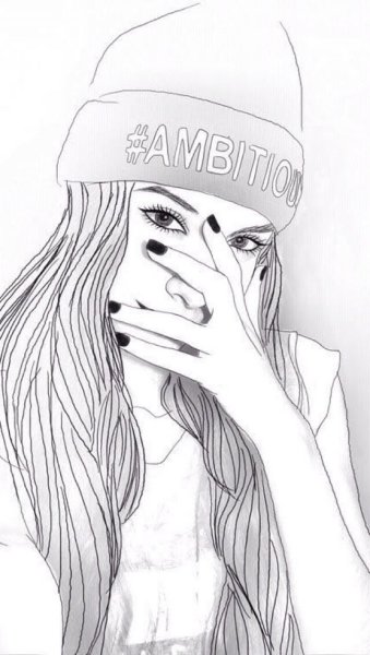 Крутые девушки карандашом