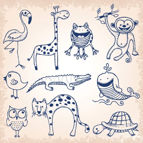 Небольшие рисунки для срисовки